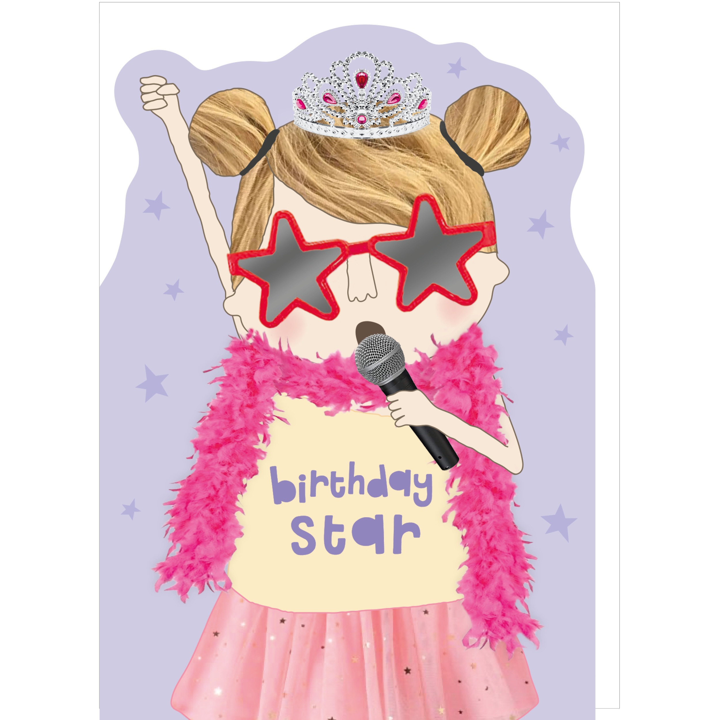 Rosie Made A Thing Doppelkarte "Birthday Star"  , ausgestanztes Design 