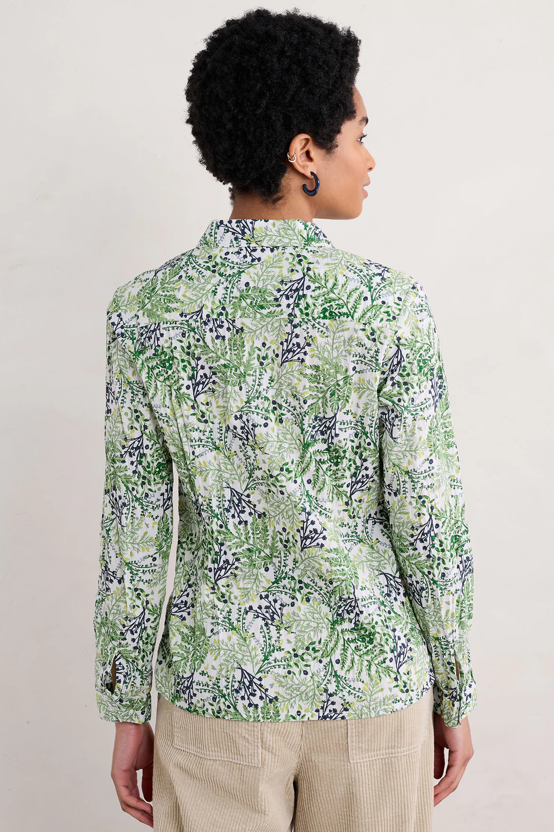 SEASALT CORNWALL Larissa Shirt-Pressed Fern Chalk