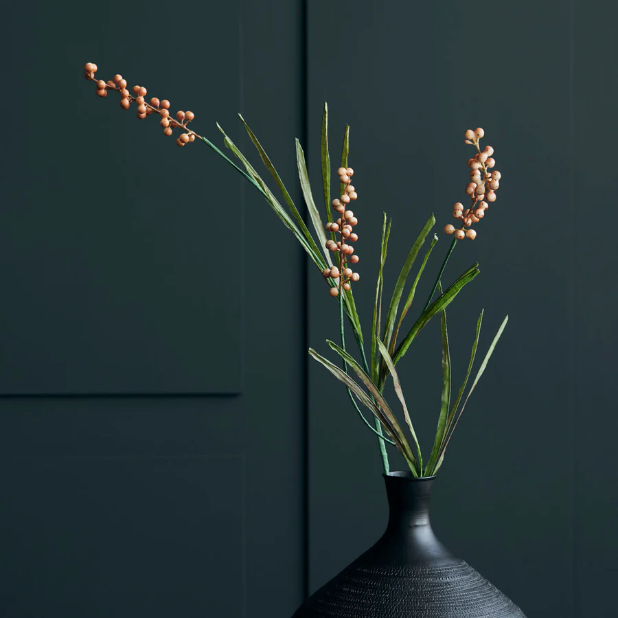 Kunstblume, Blume, rote Beeren  ca. 75 cm Herbst, Buckthorn