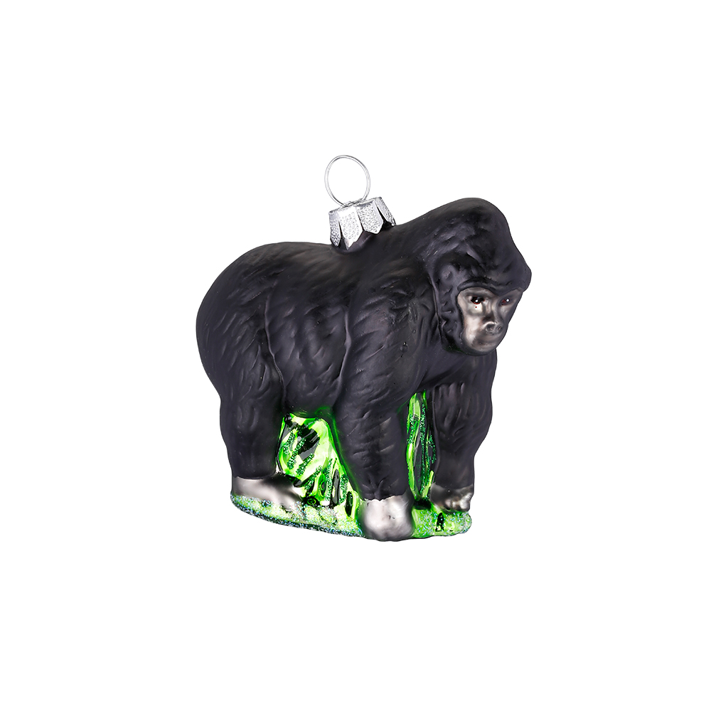 Inge Glas Christbaumkugel Gorilla, Glas, ca. 7,5 cm