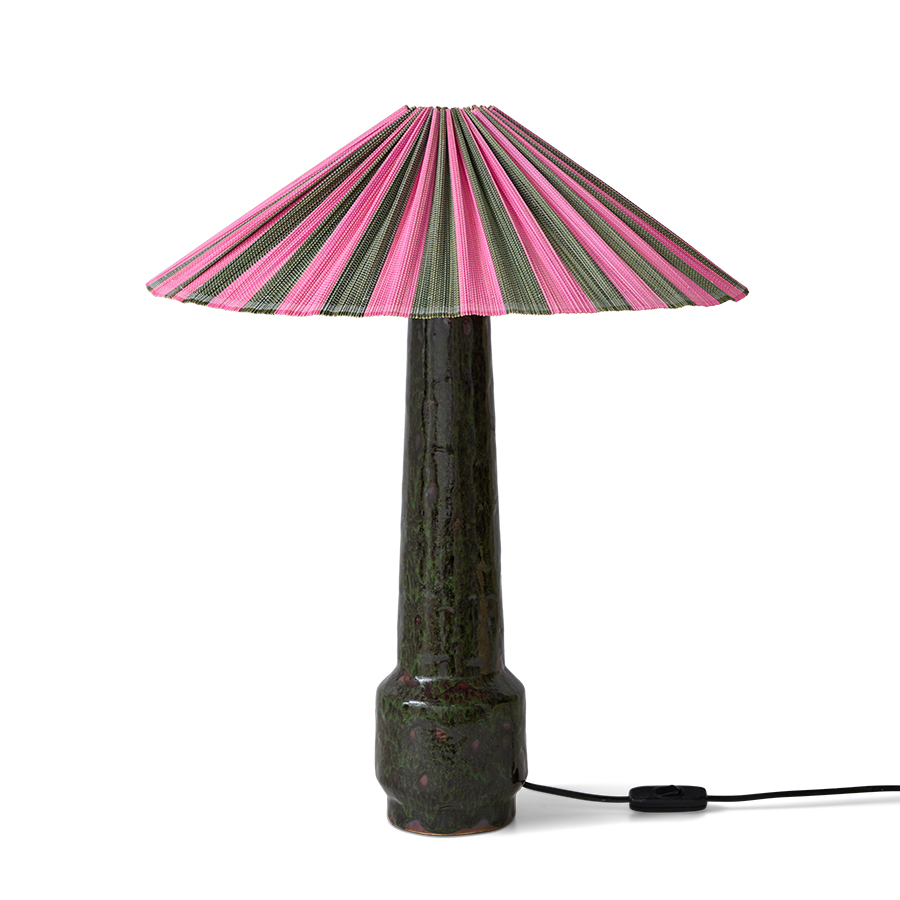 HKliving Lampenschirm PLISSE, Farbe Camelia Höhe ca. 44 cm