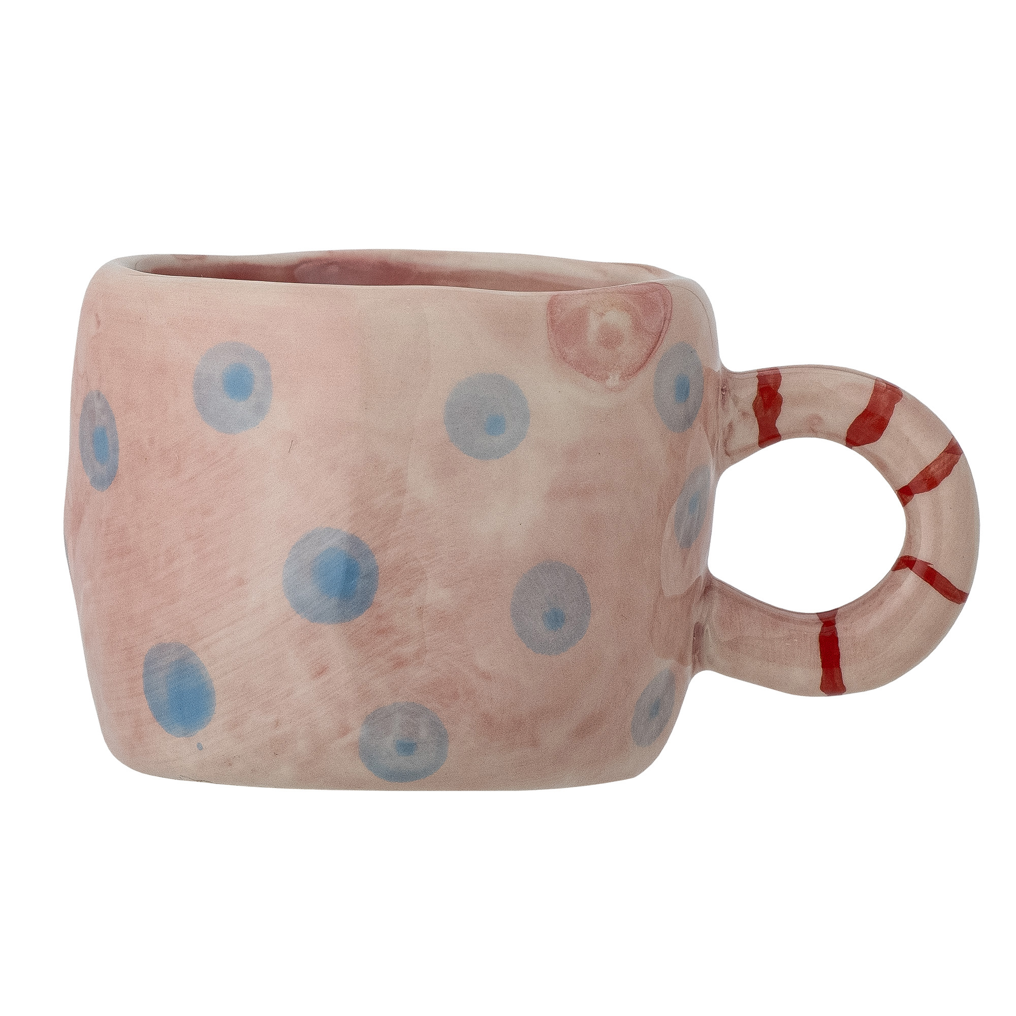 Nini Tasse, Rosa mit Tupfen, Steingut von Bloomingville, D7,5xH cm, handbemalt  