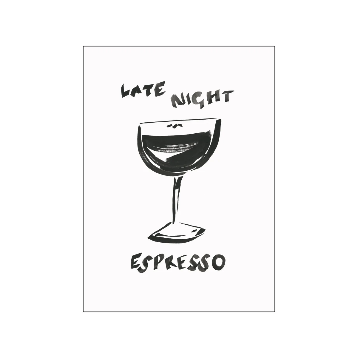 Kunstdruck A4 " Late Night Espresso"