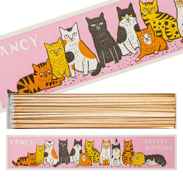 Archivist Gallery Lange Streichhölzer "Fancy Cats" von Archivist Gallery , ca.6 x 29 cm , Katzen