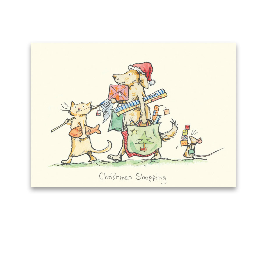 Two Bad Mice Doppelkarte Weihnachten "Christmas Shopping" von Two Bad Mice,  von Anita Jeram