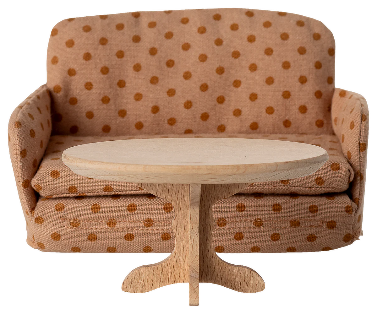 Maileg Ovaler Couchtisch, Maus - Natur