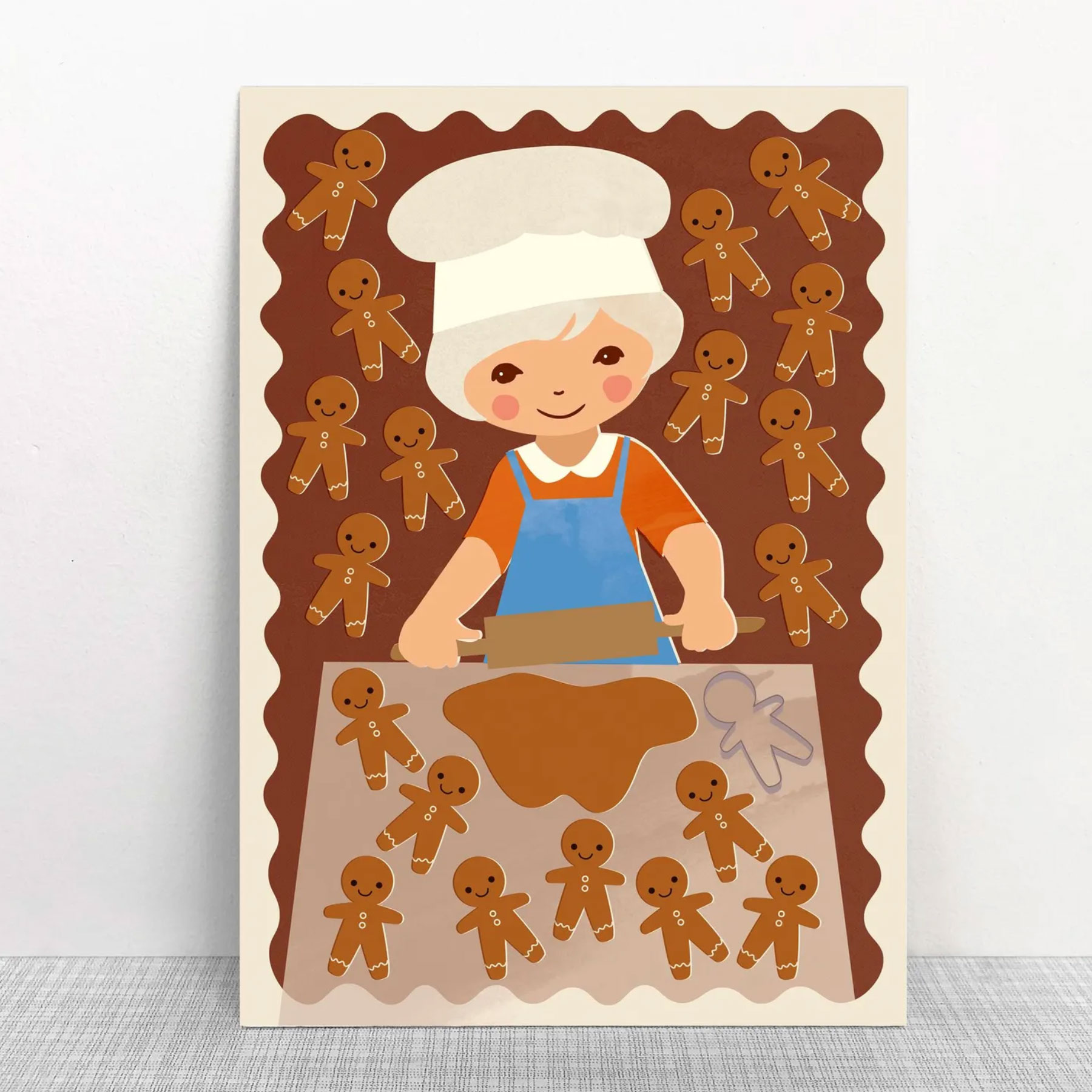 Monimari Weihnachtspostkarte Lebkuchen, Holzschliffpappe von Monimari