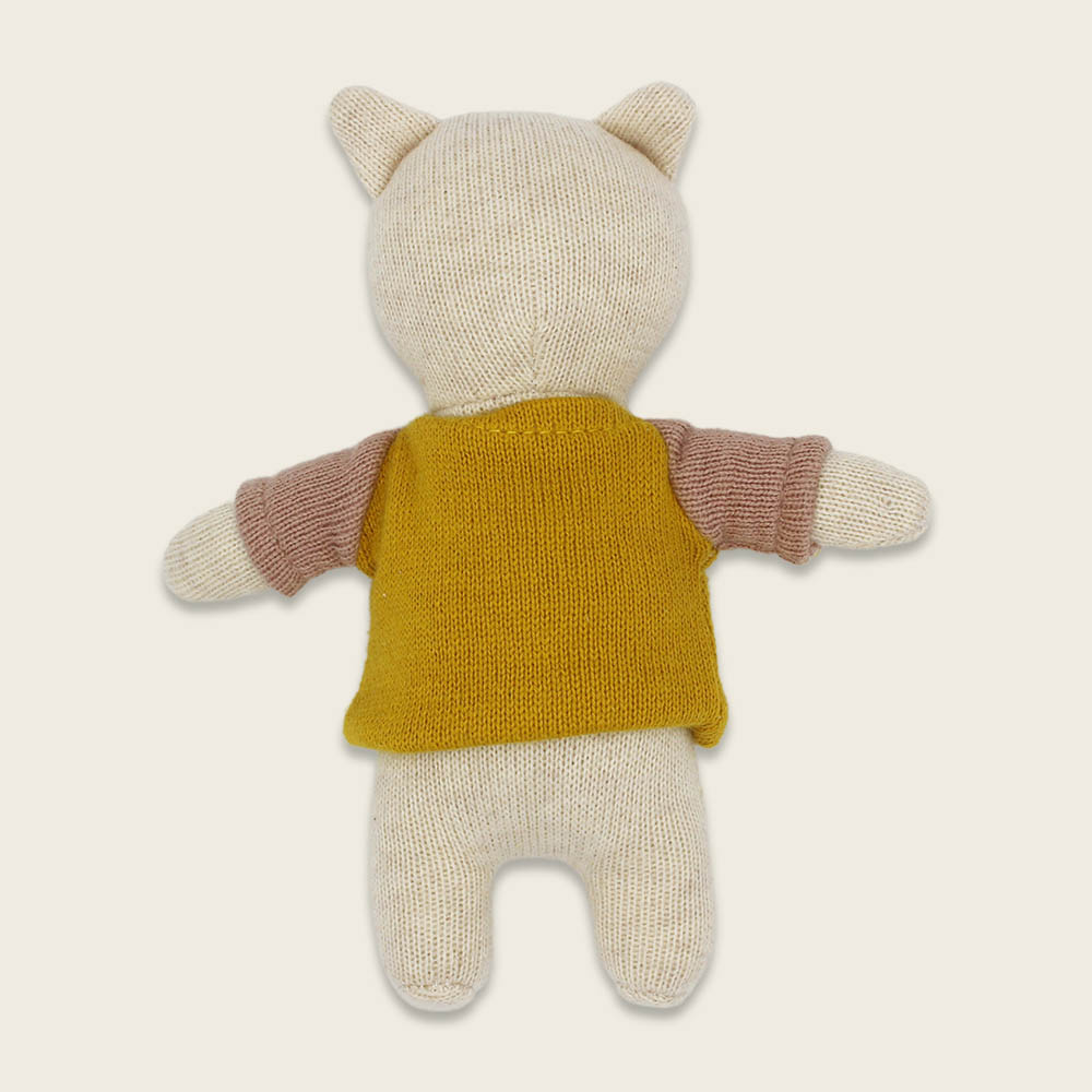 Glücksbringer-Schwein mit Shirt gelb/rosa Kuscheltier von Ava & Yves , ca. 15 cm 