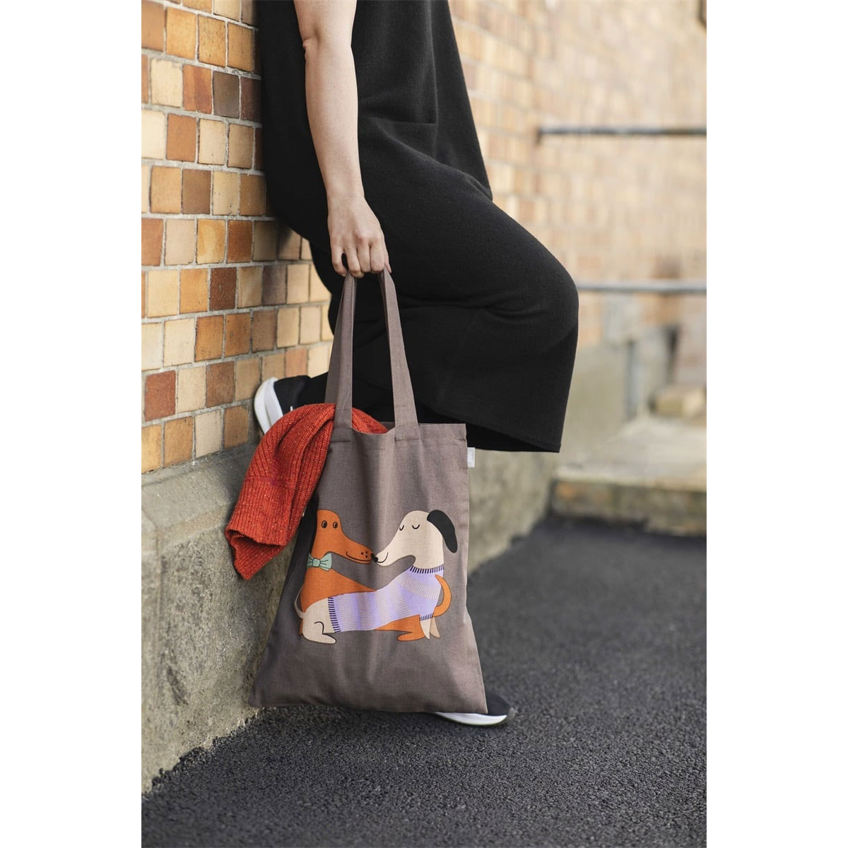 Spira of Sweden Stofftasche HUNDELIEBE Dackel