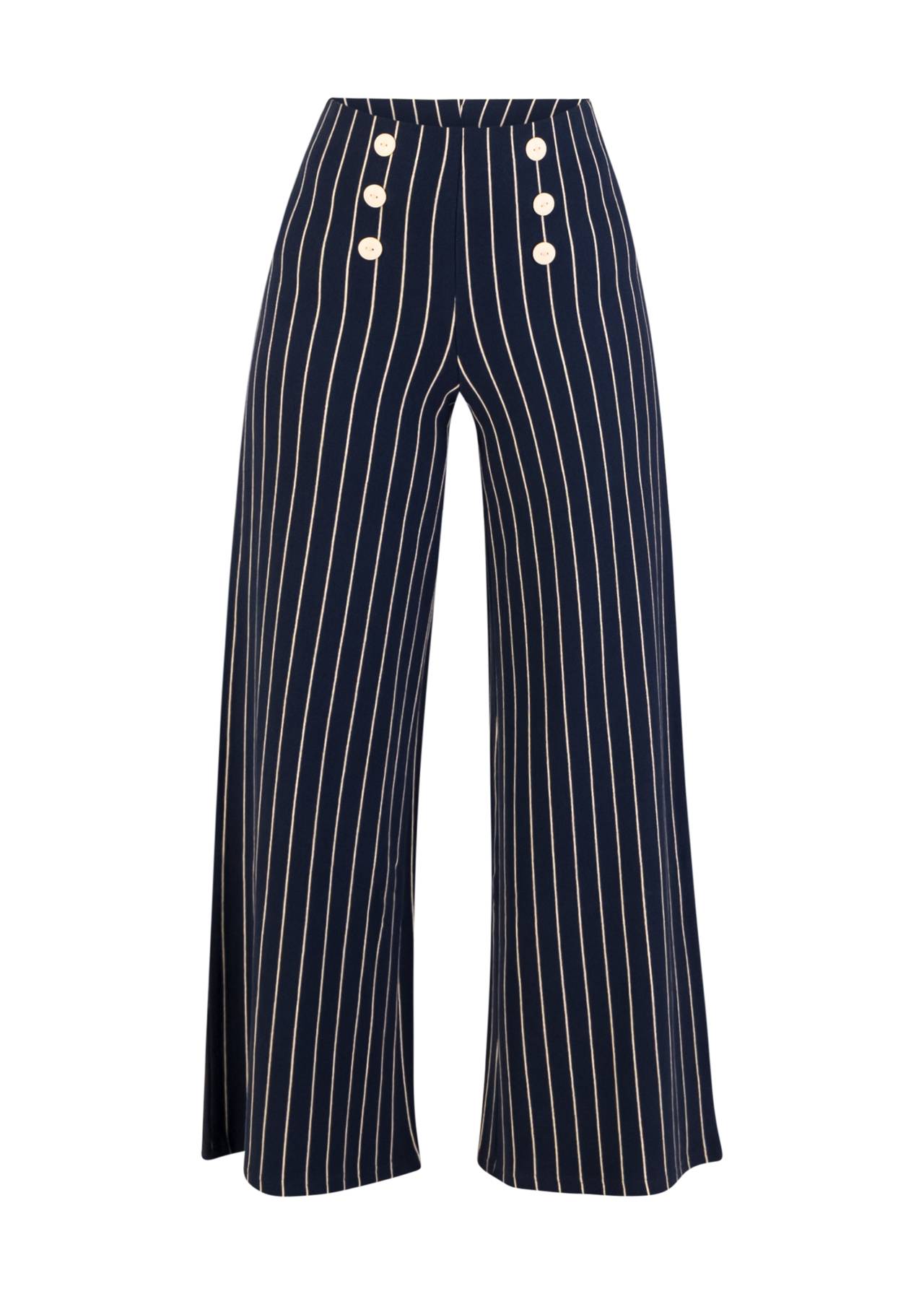 Blutsgeschwister High-Waist-Hose Stereo Rainbow Sailorette, blue line stripes