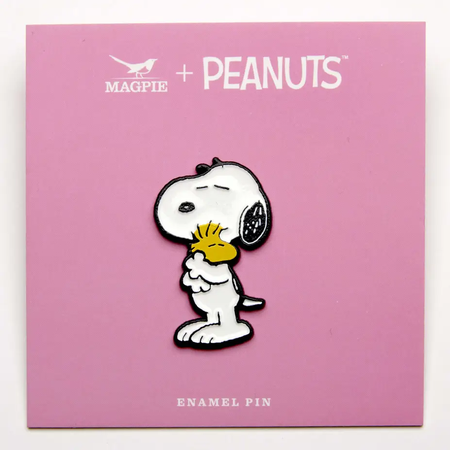 Peanuts Anstecker HUGS, snoopy und woodstock