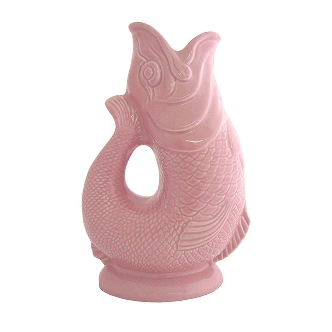 Gluckigluck  Fisch Karaffe/ Vase XL pink/rosa ca. 1,1 L, Höhe ca. 27 cm 