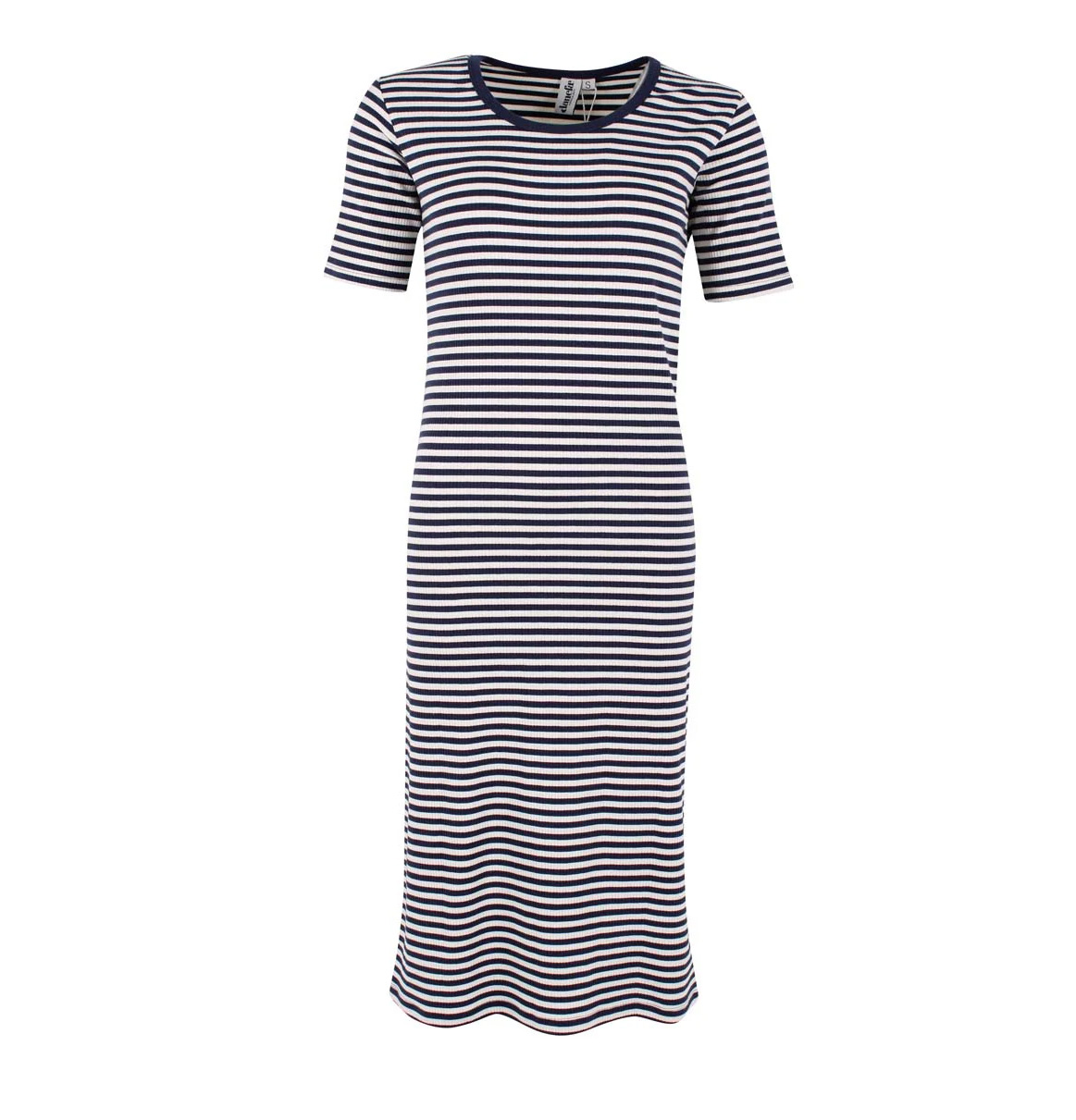 % Danefae Danicon Sommerkleid Navy/Chalk , gerippt, Streifen