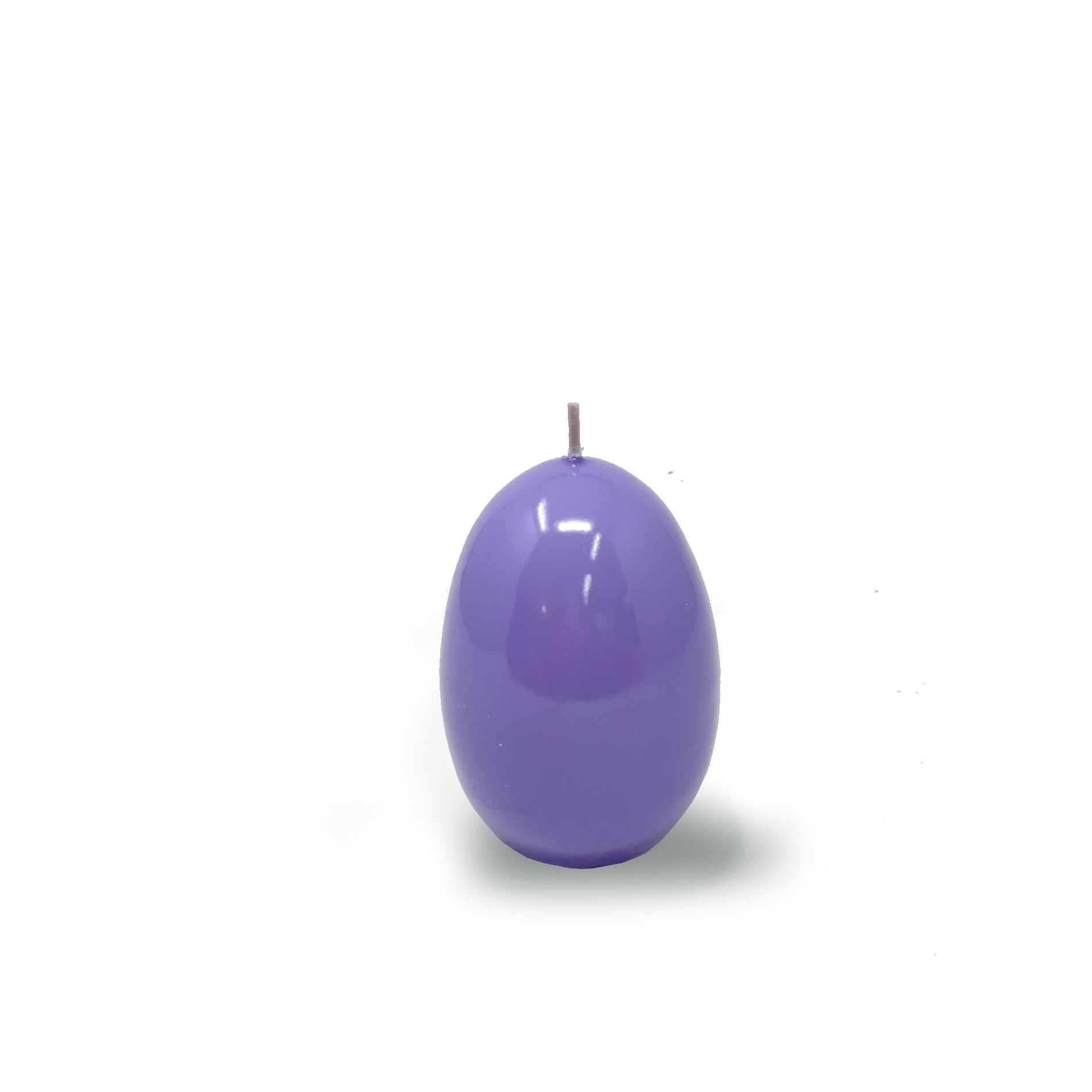 Engels Kerzen Eierkerze gelackt,  Höhe ca. Ø6 H9 cm, Farbe: Lavendel 