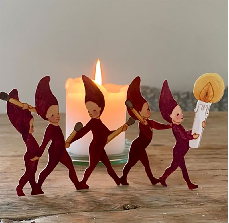 Tall Hat Tales Bastelset Nr. 3 " Fünf Elfenkinder" aus Papier von Tall Hat Tales aus Dänemark 
