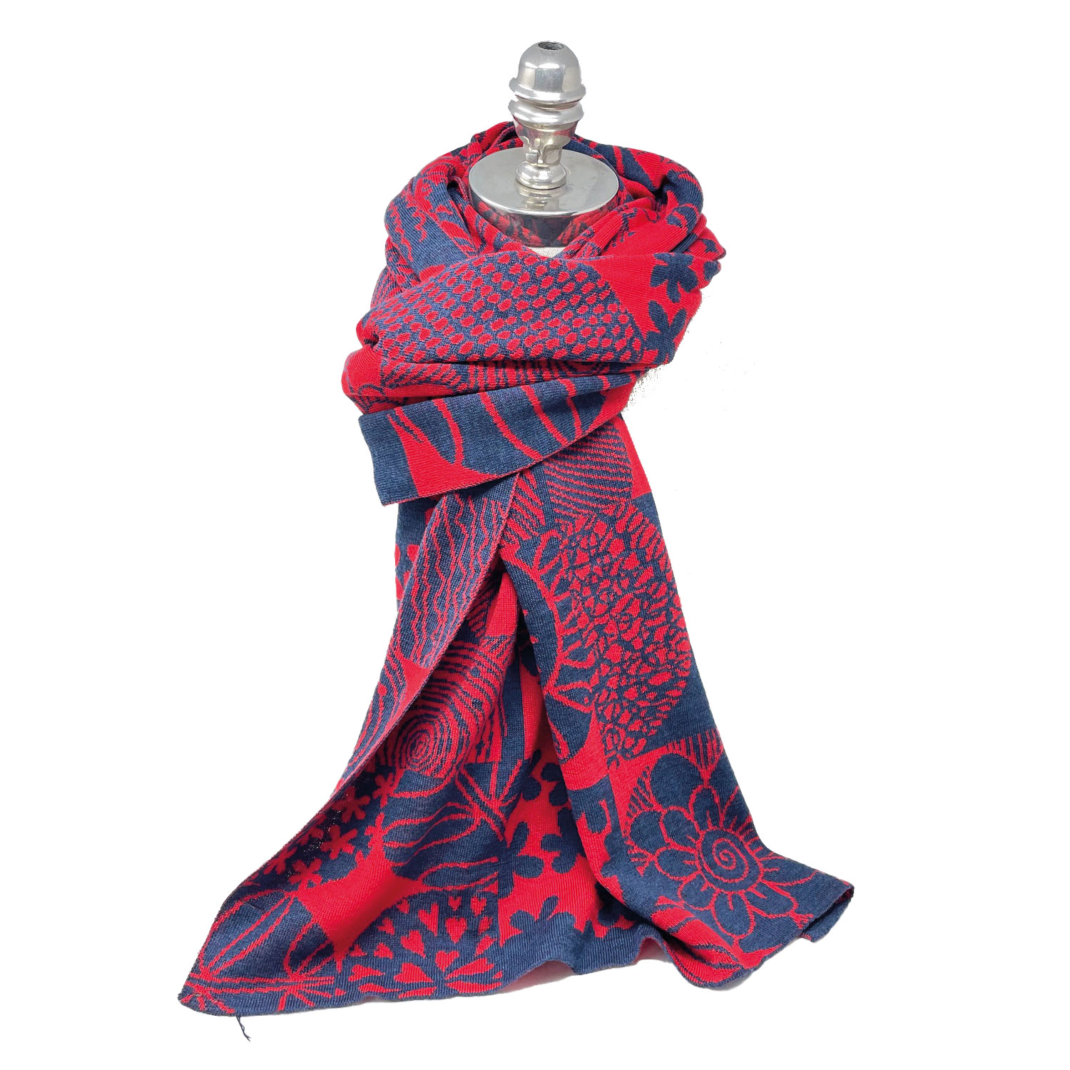 McKernan Schal "GRACIE" CRIMSON NIGHT,  ca.50 x 200 cm , 100 % Wolle , Feine Wolle 