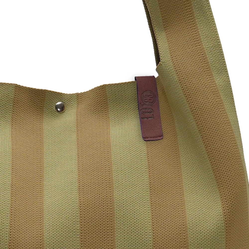 LOT83 Shopper Lois 119, Streifen Oliv, ca.  45 x 35 cm