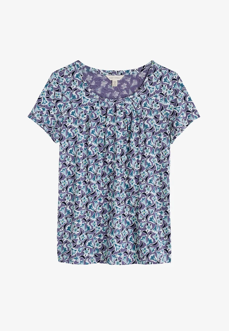 % SEASALT CORNWALL Appletree Keyhole Detail T-Shirt in GOTS-Certified Organic Cotton