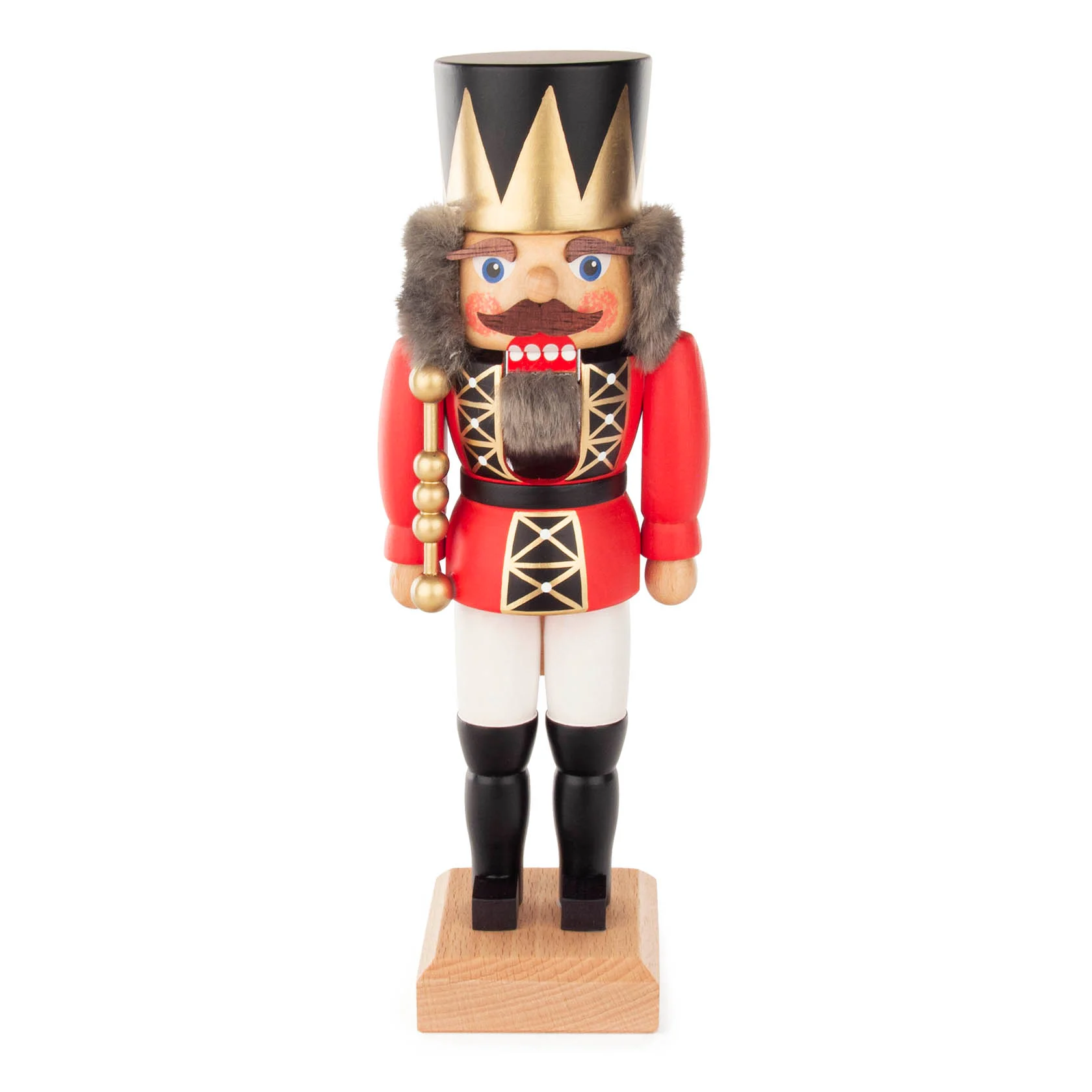 Erzgebirge  Nussknacker König rot lasiert, ca. 27cm, Nußknacker 