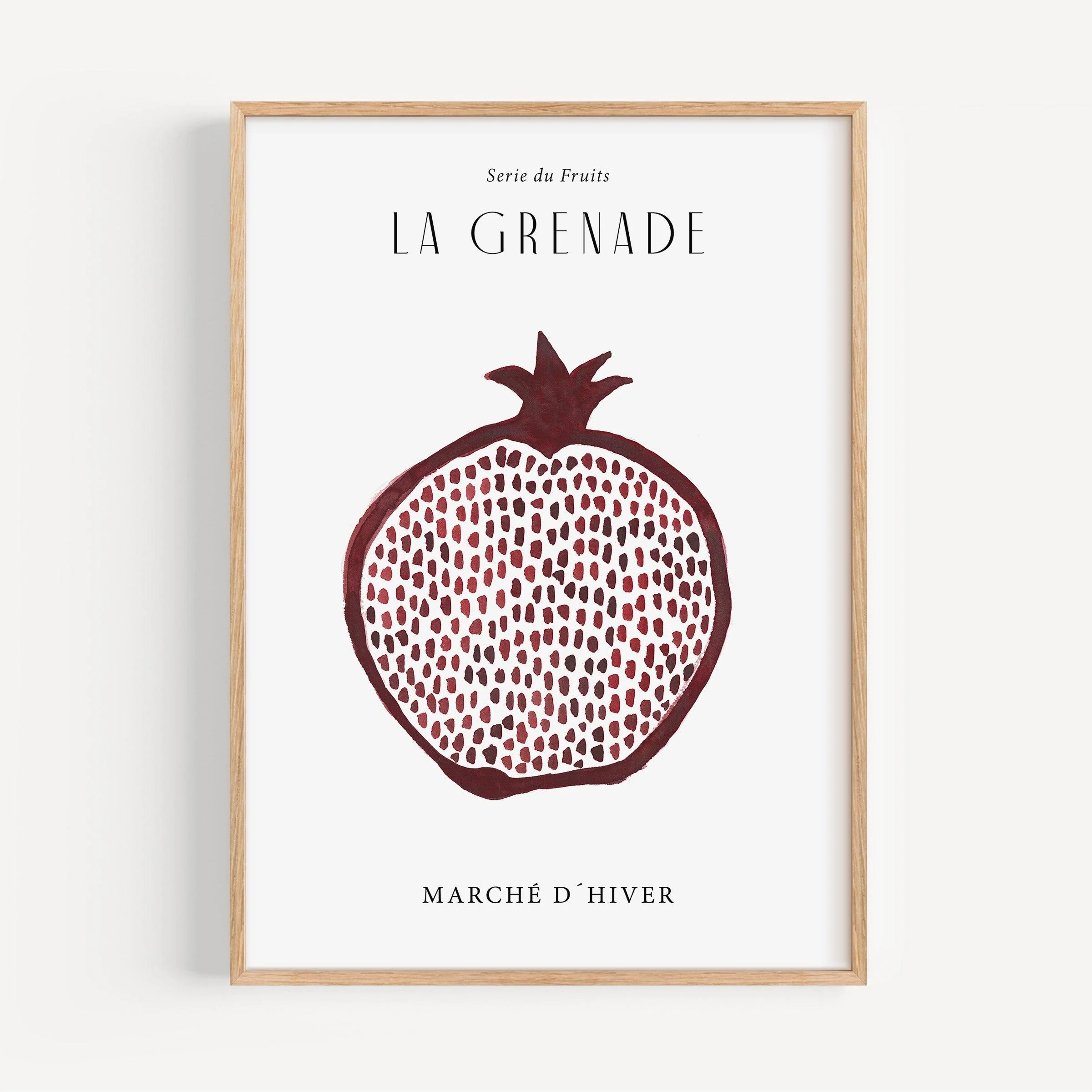 Leo La Douce Kunstdruck LA GRENADE, A4, Granatapfel