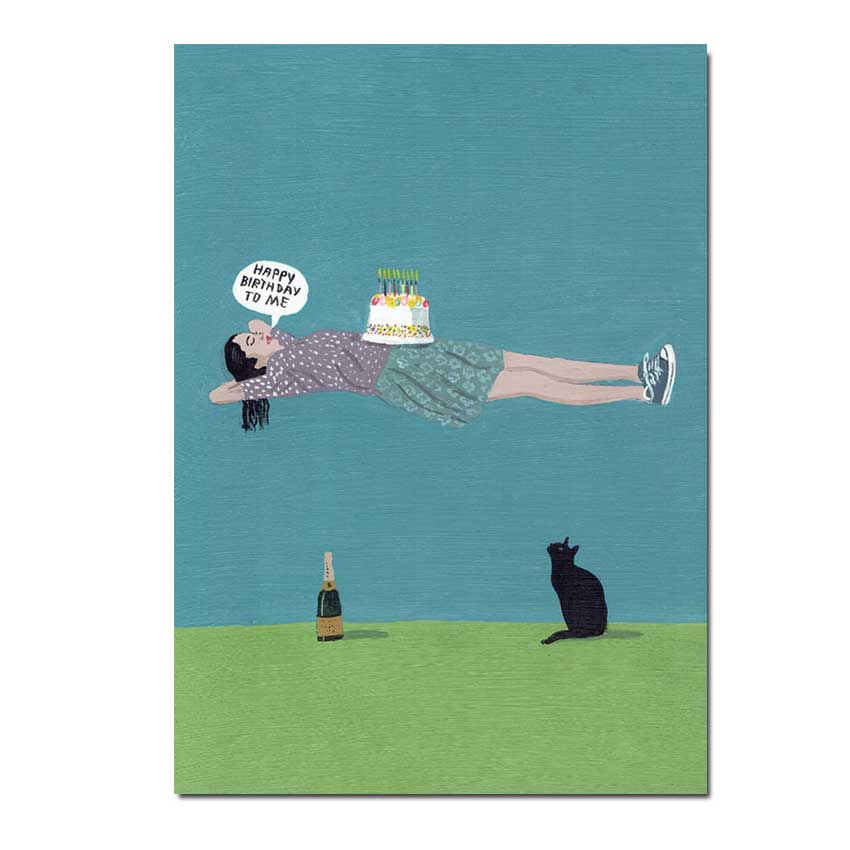 Inkognito Postkarte " Happy Birthday to me"