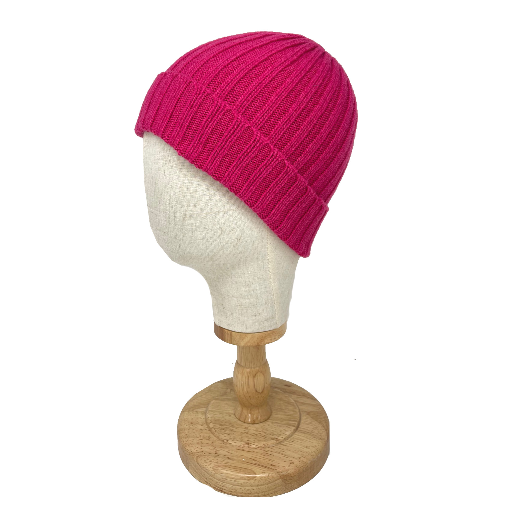 McKernan Mütze "CHUNKY RIB HAT" cerise, Wollmütze, 100% Wolle, sehr weich!   