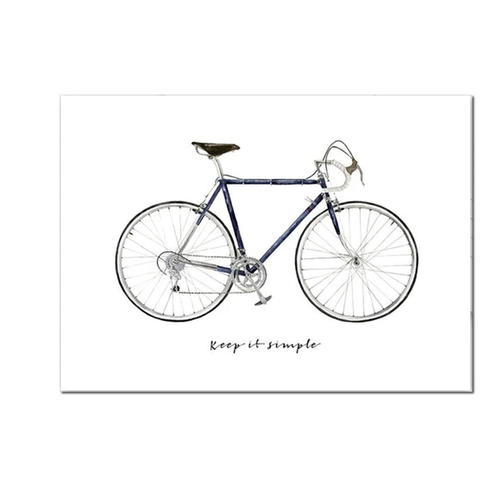 Leo la Douce Postkarte – KEEP IT SIMPLE , Fahrrad, Rennrad, Männer