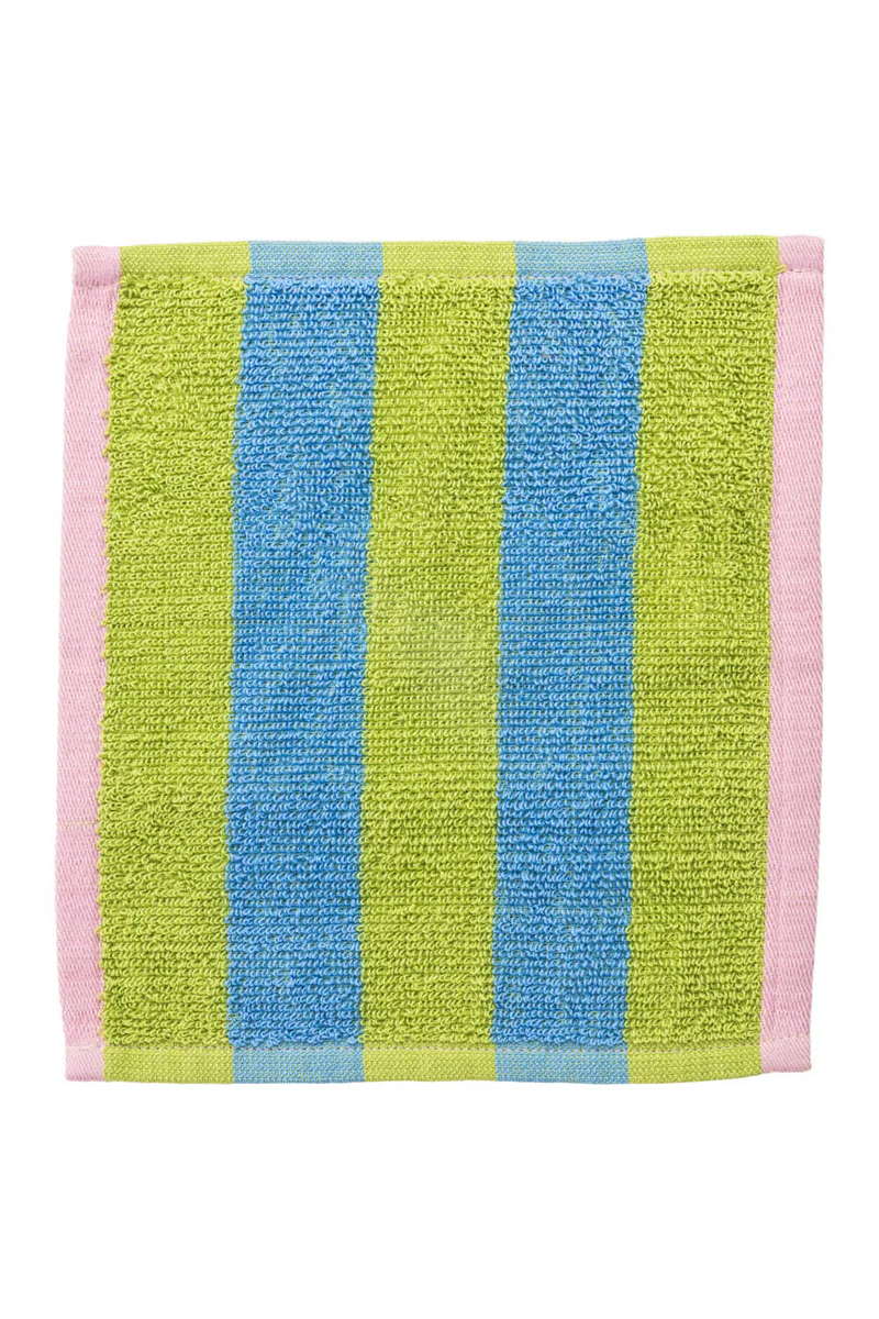 Frottee Abwaschtuch STRIPES Blau/Grün, ZESTLINE GOTS Organic , ca. 22 x 22 cm 