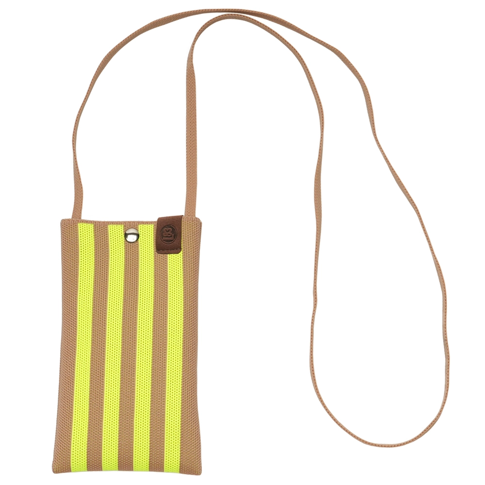 LOT83 Handytasche CHARLIE 02, Streifen Neon Gelb-Beige