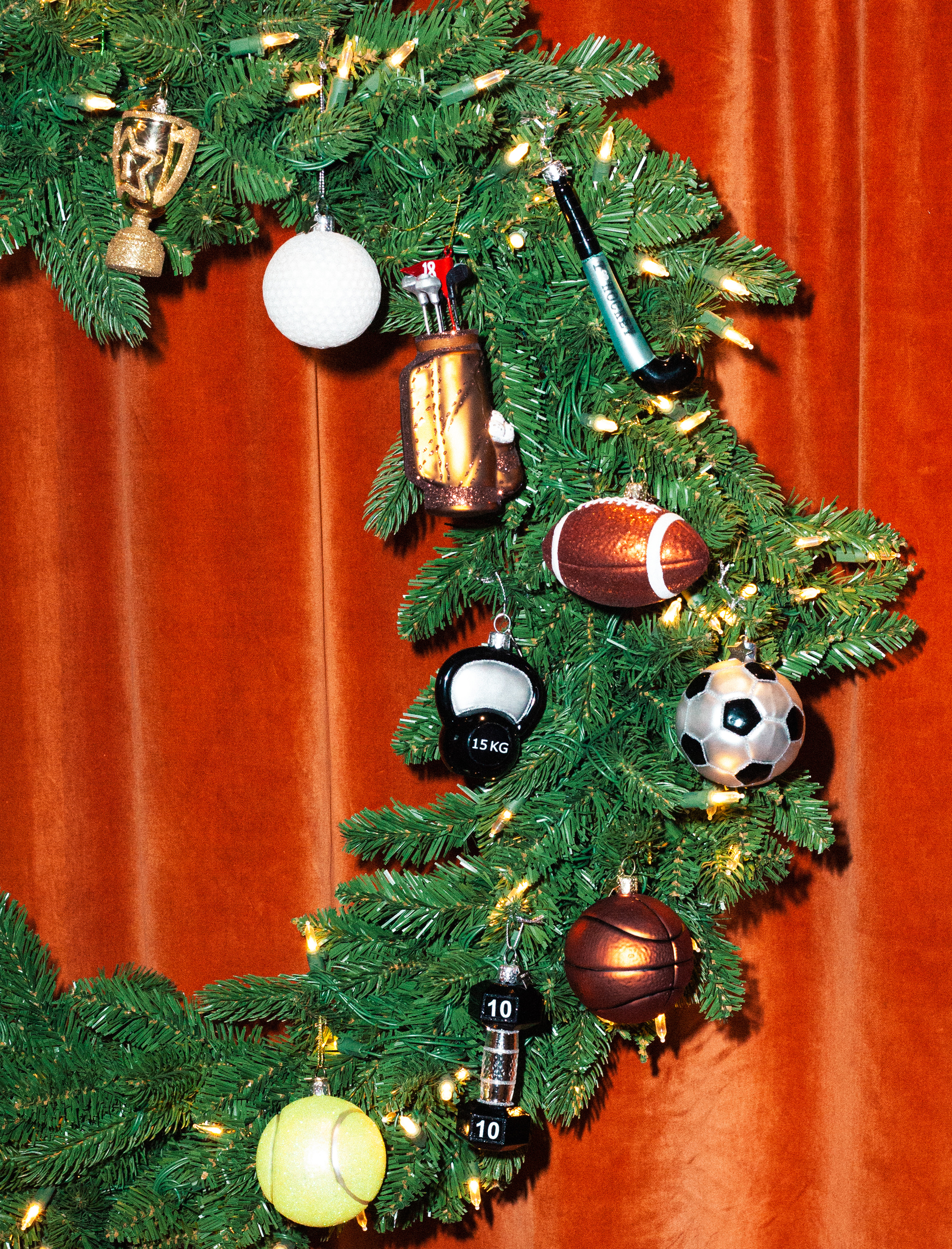 Weihnachtsanhänger Golf Bag , Glas , H ca. 15 cm