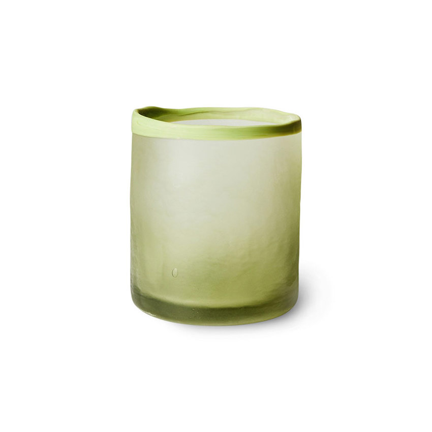 % HKliving Teelicht Glas, OLIVE, D. ca. 9 cm, Höhe ca. 10 cm 