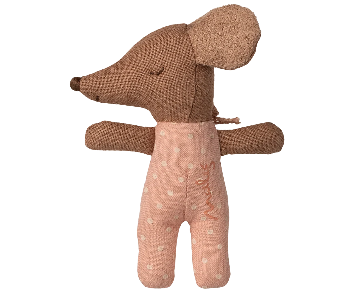 Maileg Schläfrige Babymaus in Matchbox - Rose
