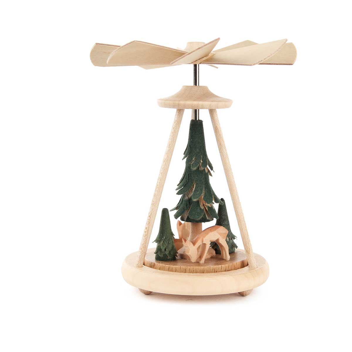 Erzgebirge Wärmespiel mit Rehen, Höhe ca. 10 cm
