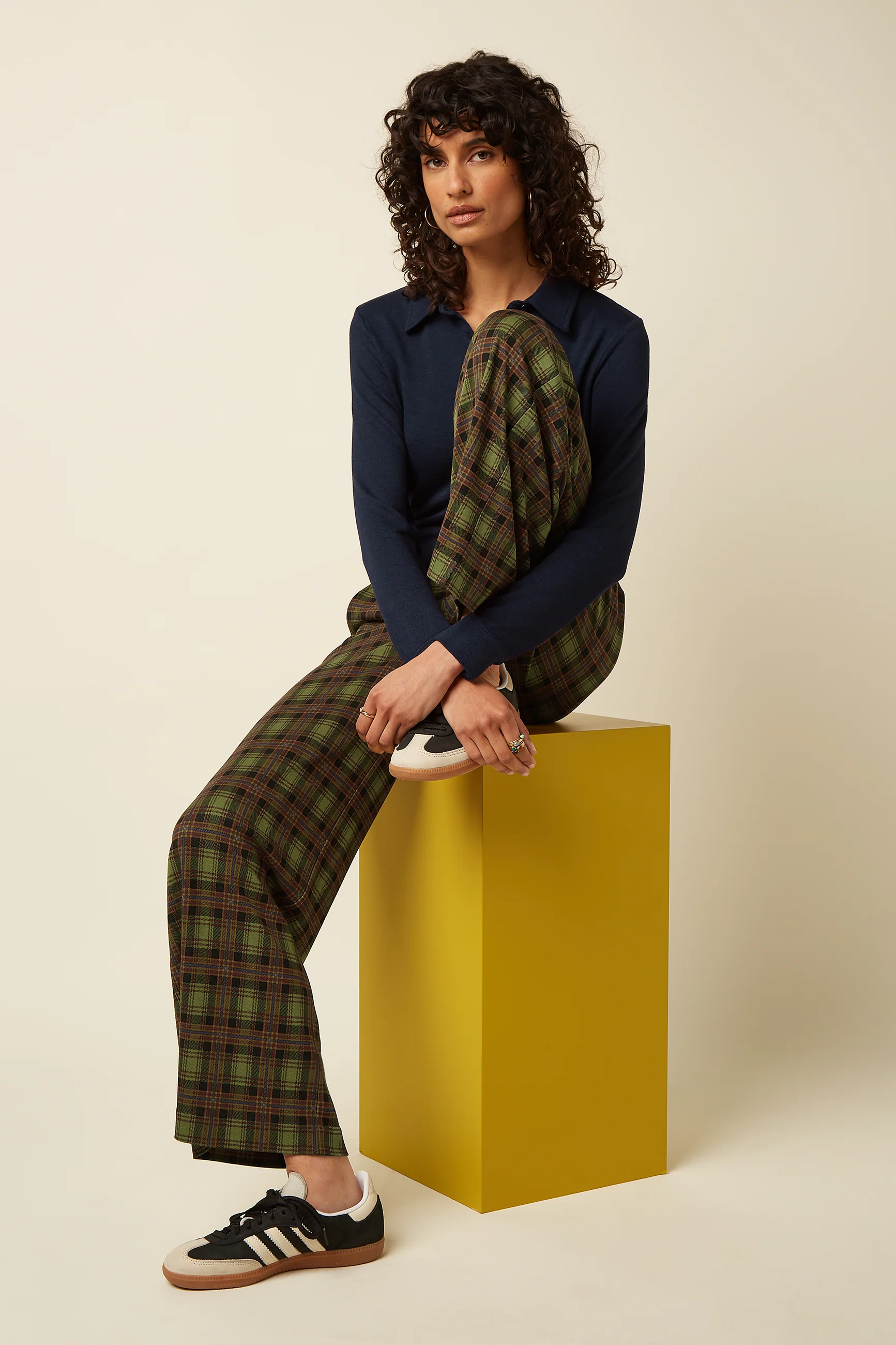 King Louie Federica Pants Timber Check, Hose, Farbe Multi Color - Timber Check