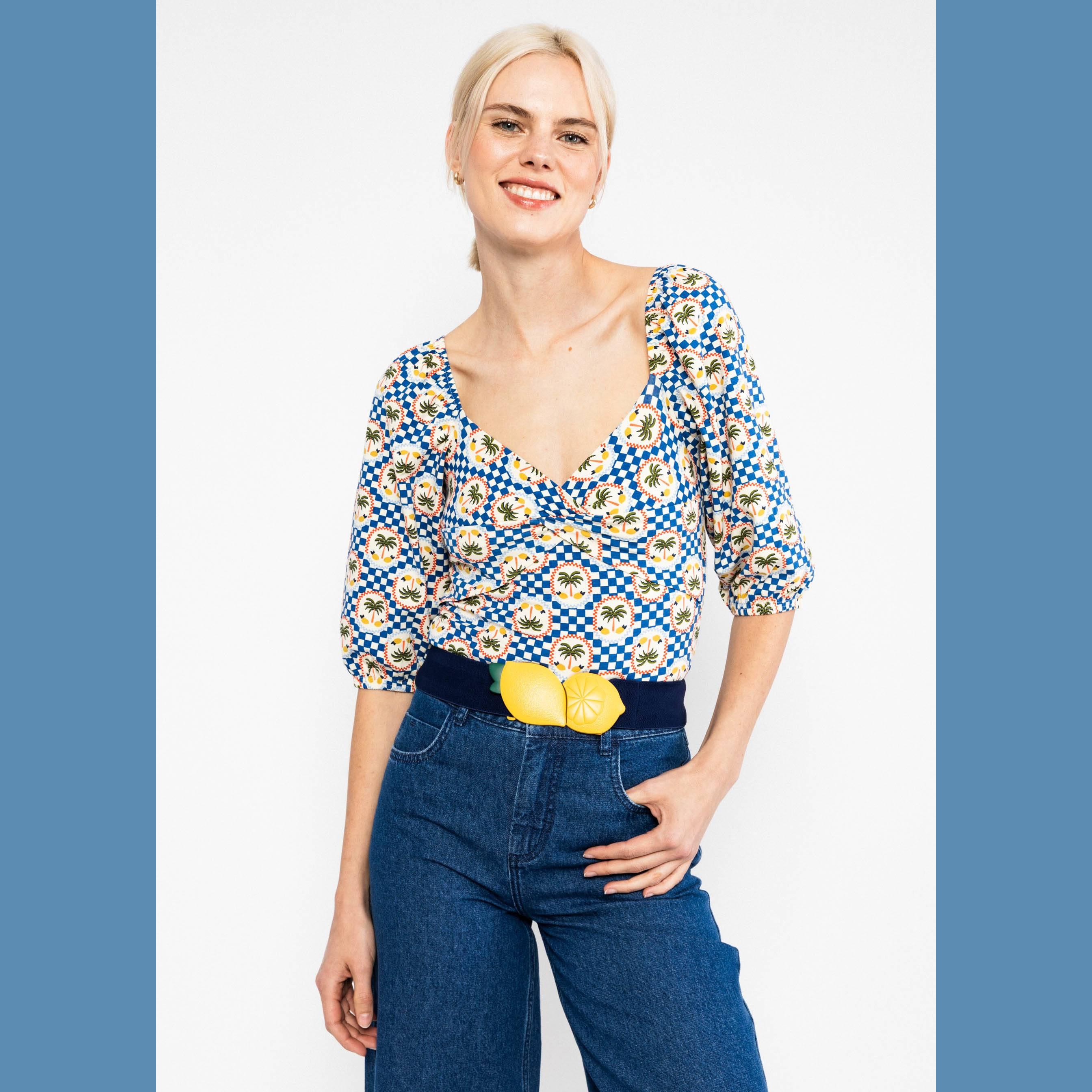 Blutsgeschwister  Taillengürtel Limonello Love - blue belt, Zitronen, Gürtel