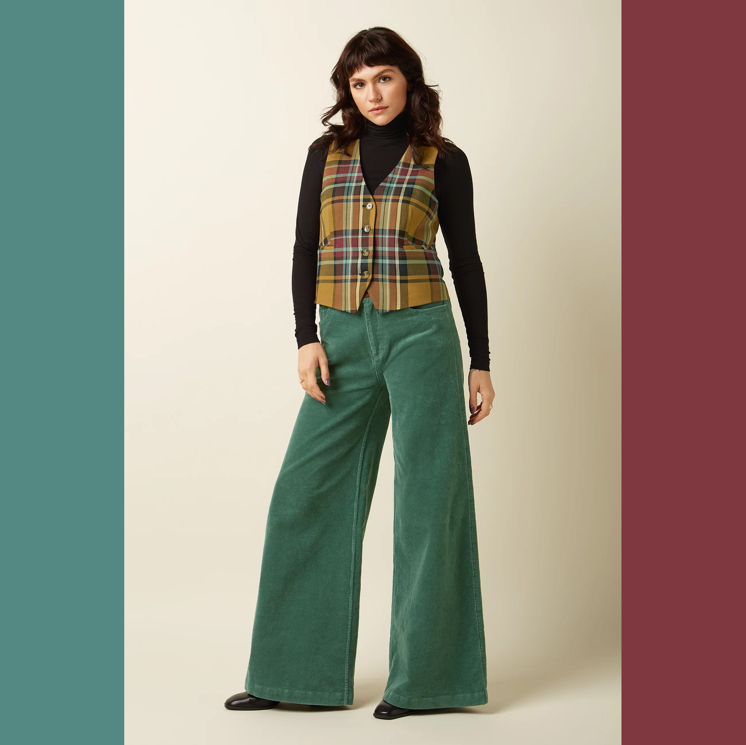 % King Louie Cord Hose Peppa Pants Corduroy, Farbe Matcha Green 