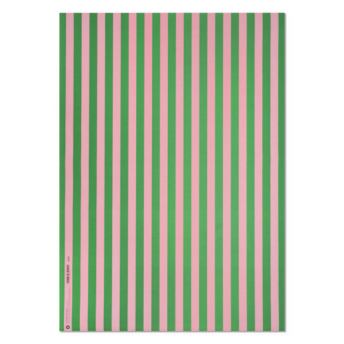 Geschenkpapier Streifen Parasol grün-violett, ca.  50 x 70 cm 