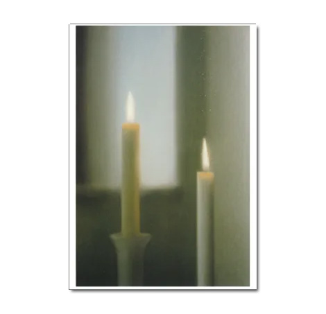 Postkarte Gerhard Richter "Zwei Kerzen, 1982"    Kunst    