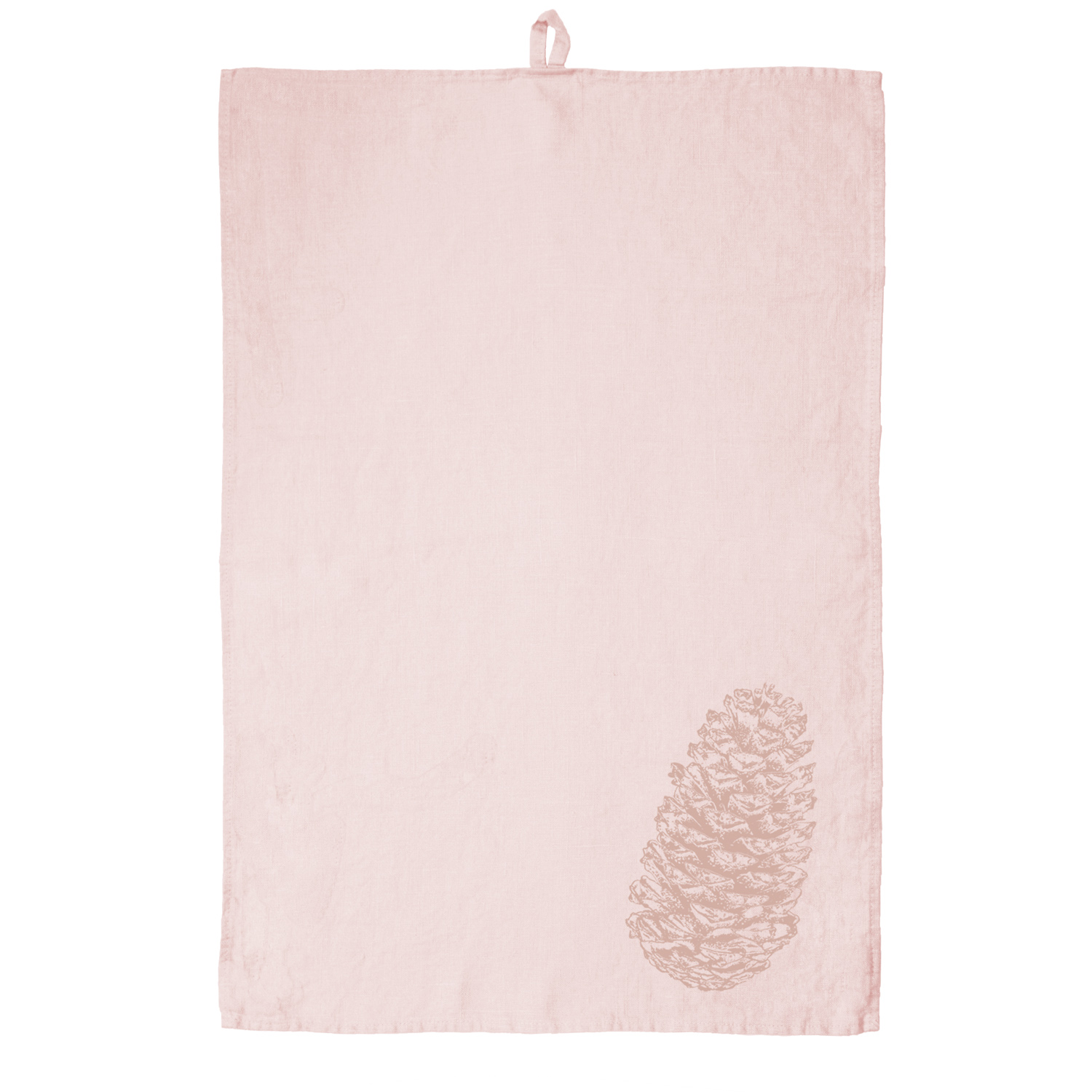  Frohstoff Geschirrtuch Leinen Rosa Zapfen, roségold