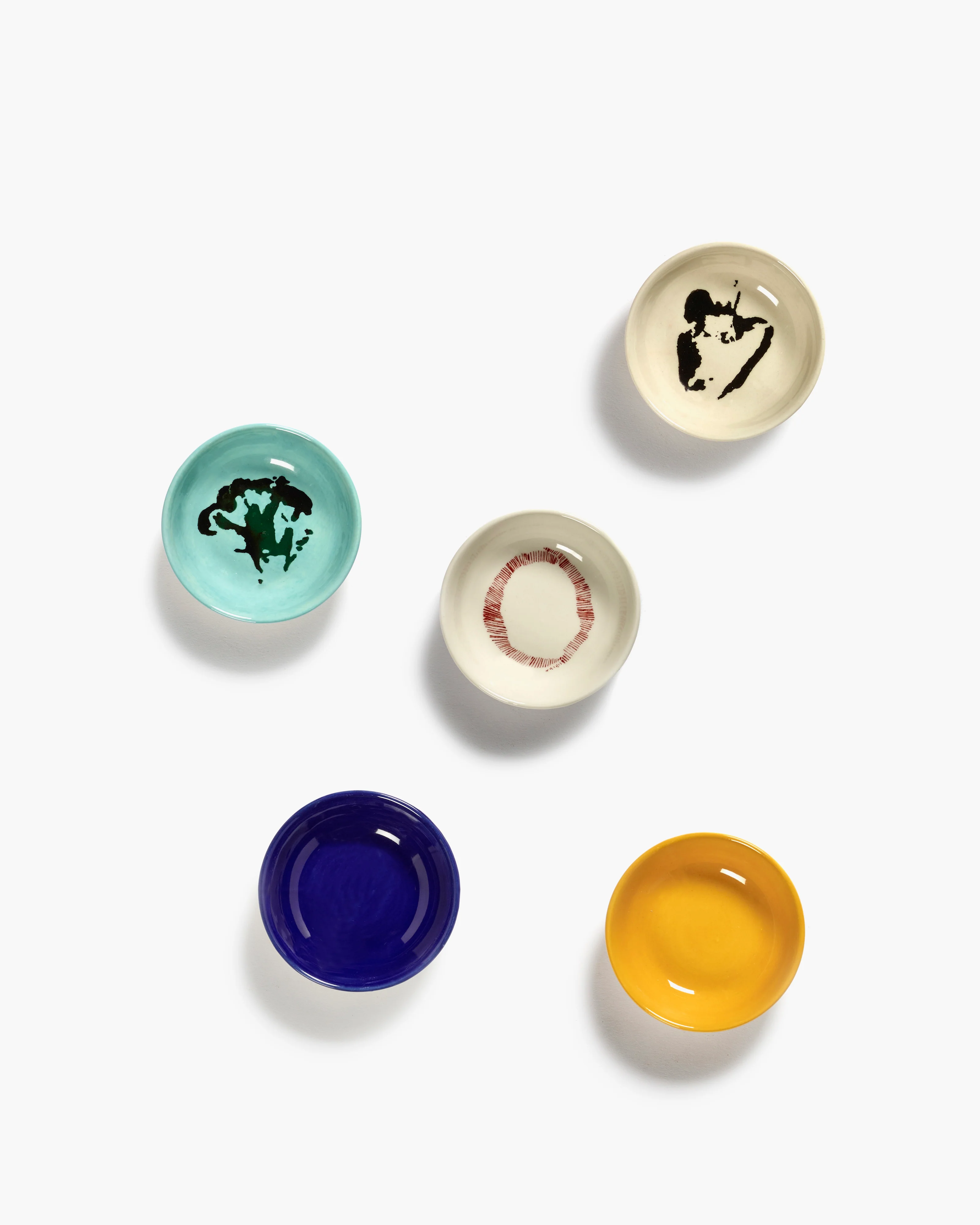 Ottolenghi Schale XS azurblau - grüner Brokkoli Feast, D. ca. 7,5 cm