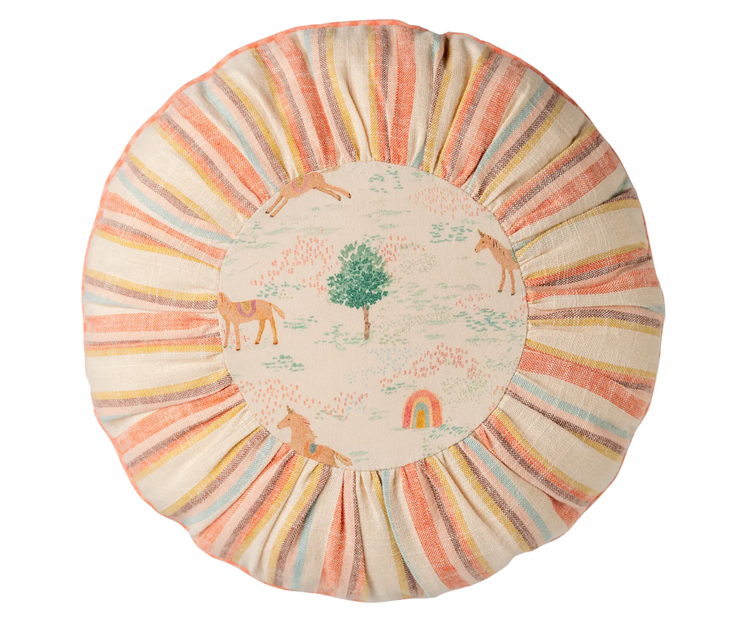 Maileg Kissen Rund klein mit Einhorn, D. ca. 26 cm 