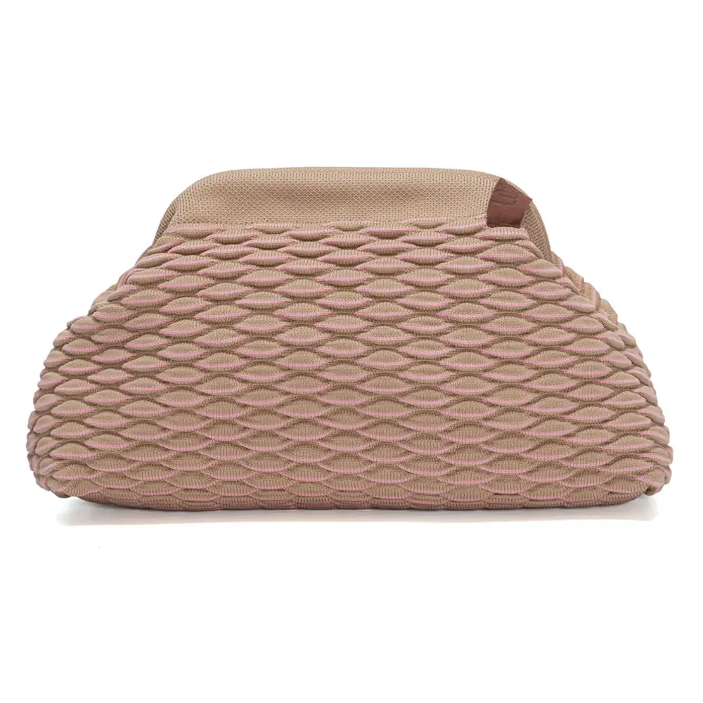LOT83 Tasche Emma 97, Waben Beige-Rosa,  ca.  20 x 27 cm