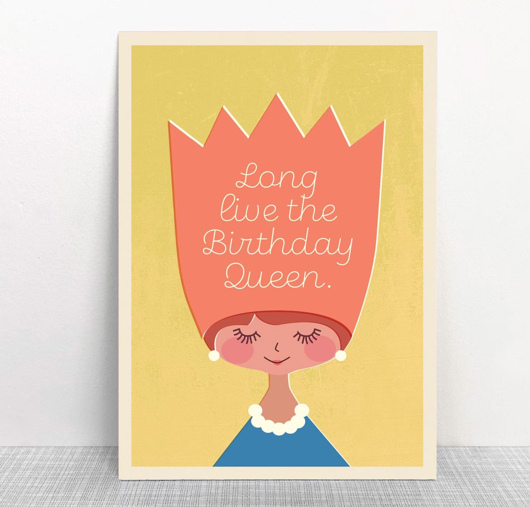 Monimari Postkarte Birthday Queen, Holzschliffpappe von Monimari