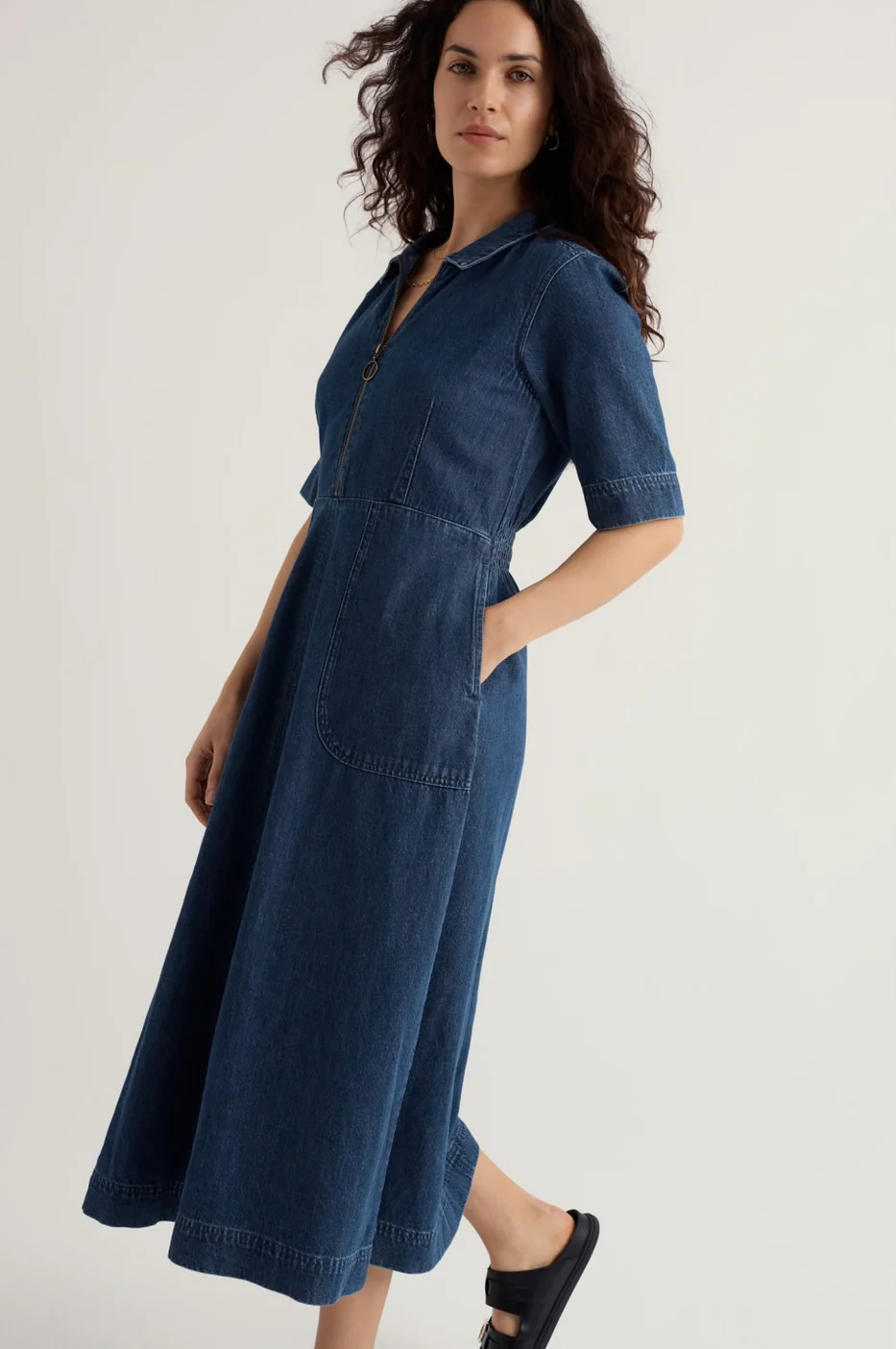% SEASALT CORNWALL Jeanskleid Gwenter Dress-Mid Wash