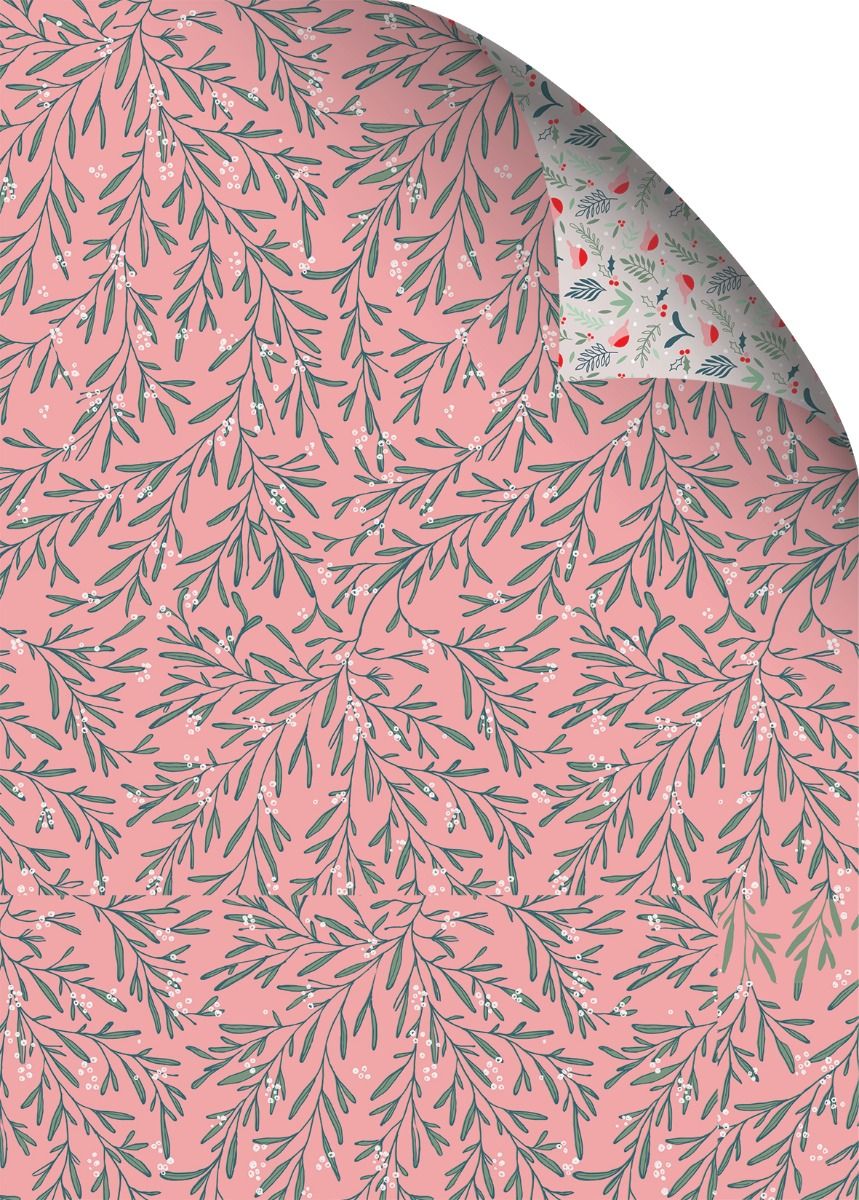Geschenkpapier Ditsy Robins DUO ca. 50 x 70 cm, beidseitig bedruckt 