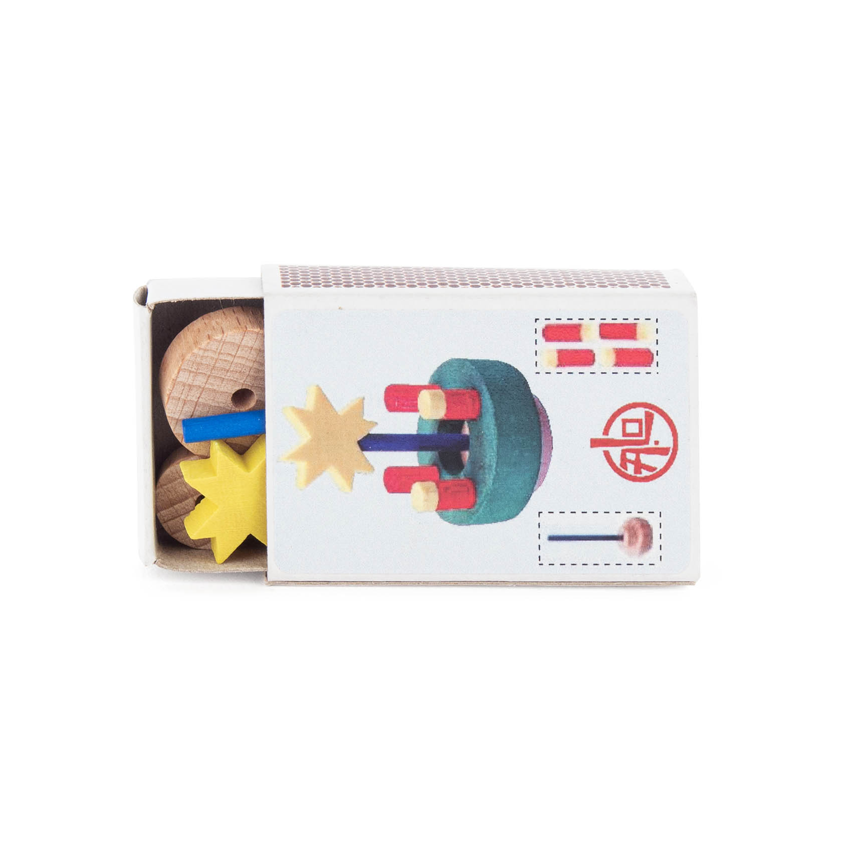 Erzgebirge Adventskranz TO GO, Zündholzschachtel Adventskranz , ca. 5,5 cm , Miniatur 