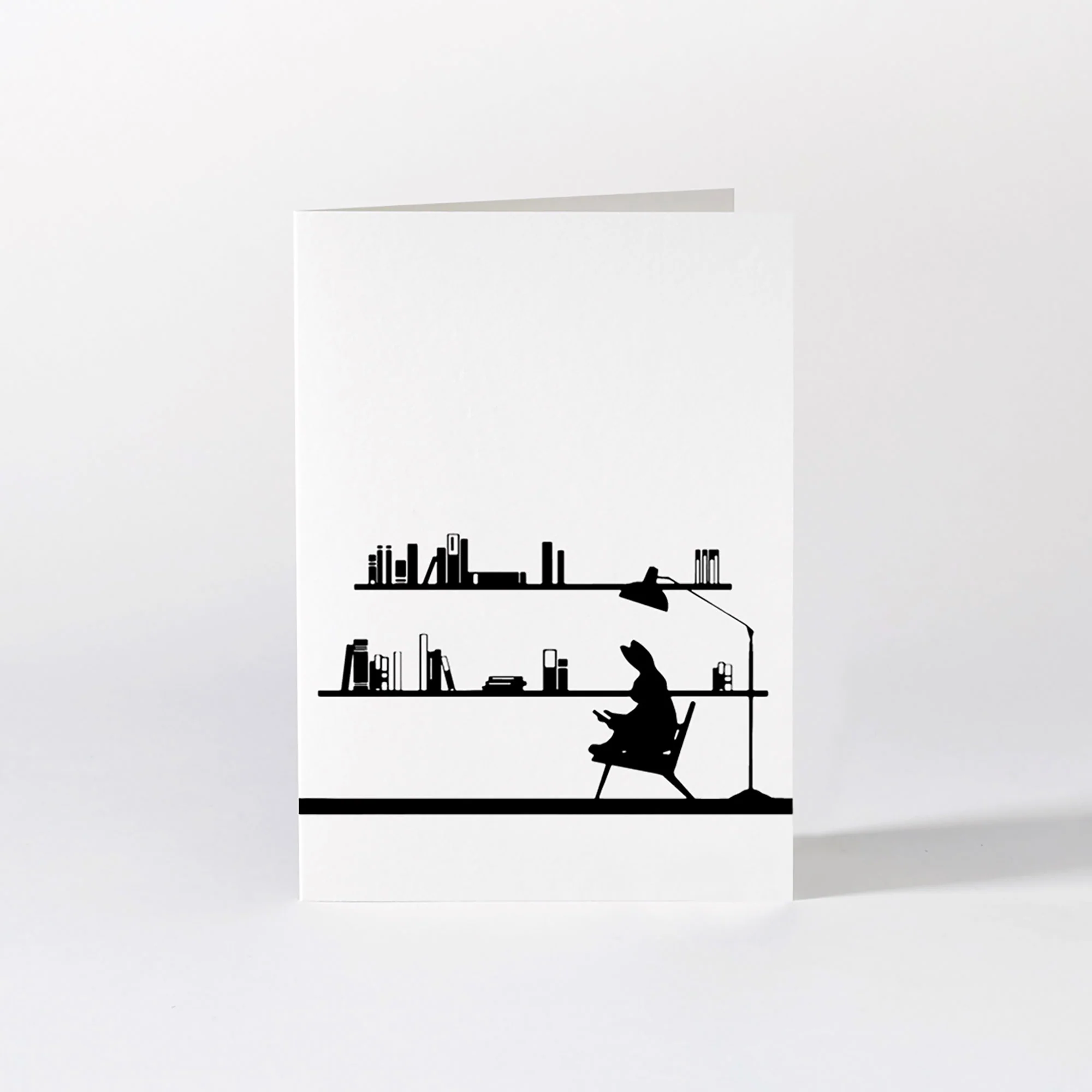 HAM Grusskarte Reading Rabbit von Jo Ham aus England, Hasenkarte 