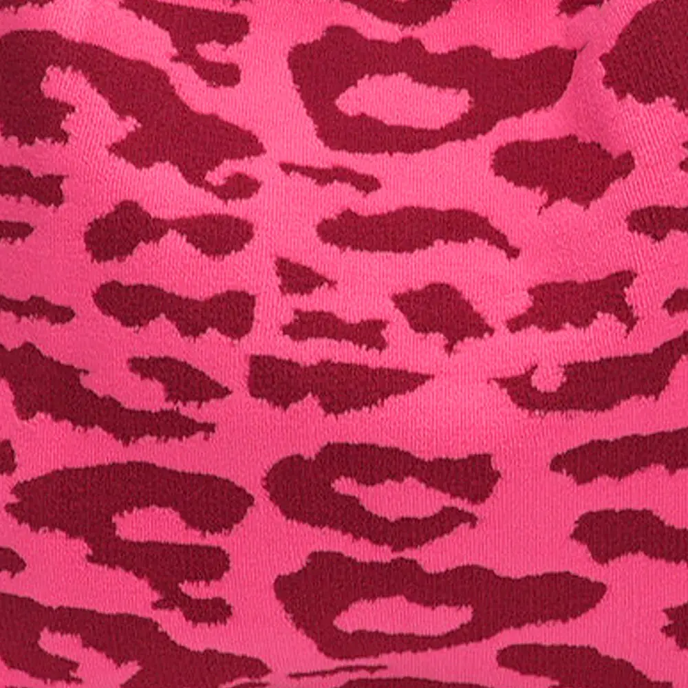 LOT83 Shopper Lois 185, LEO PINK-Bordeaux, Kuschelig, ca.  45 x 35 cm