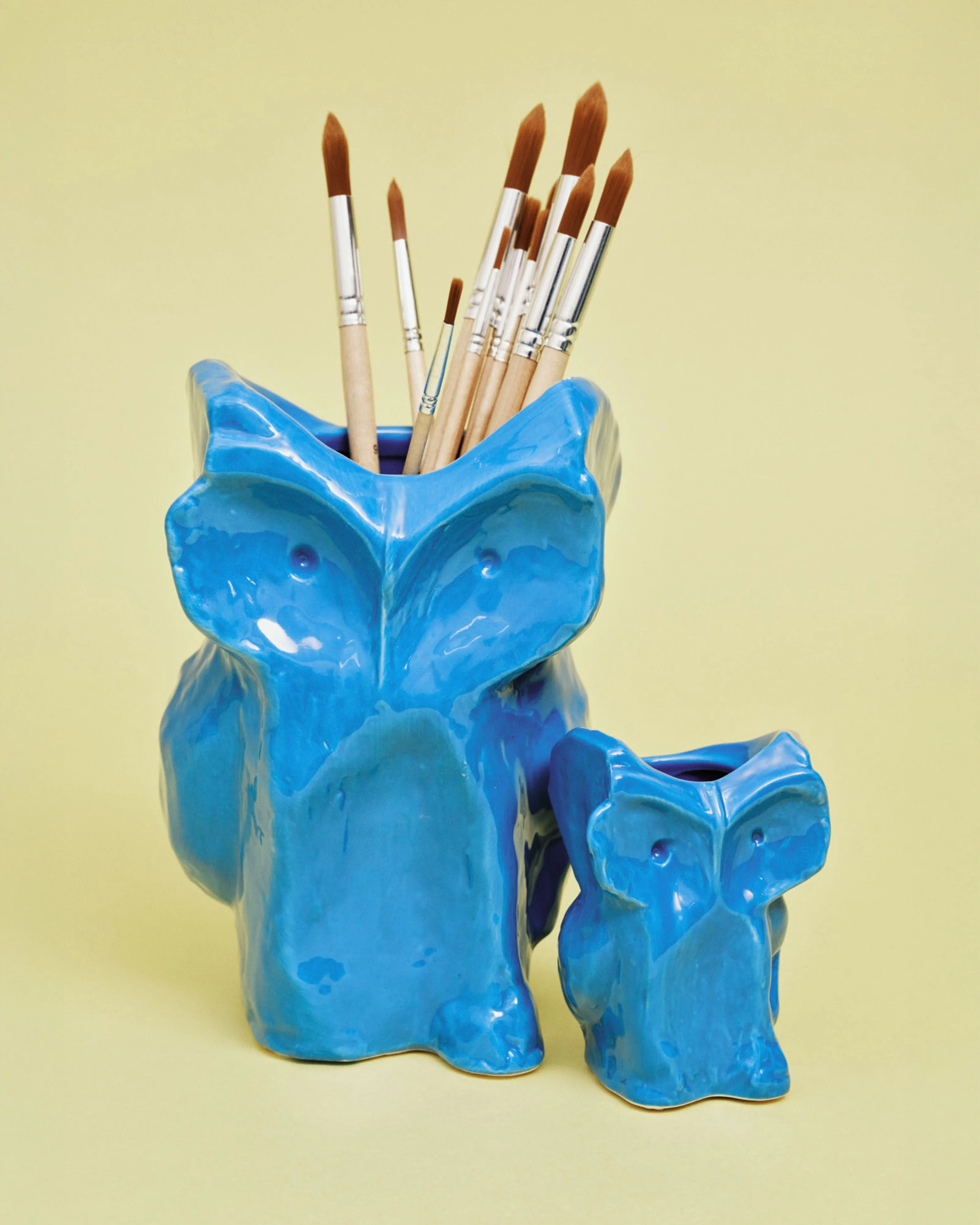 Eule Vase XS Blau After Midnight, Kollektion Midnight creatures von Marni, Höhe ca. 12 cm