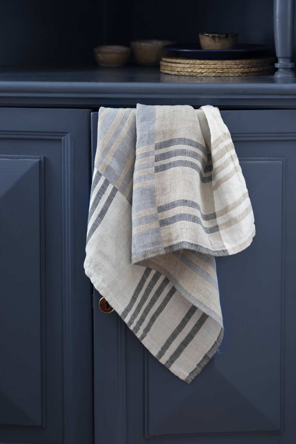 Lapuan Kankurit Geschirrtuch " TOFFEE" graphite-grey, 100% Leinen  